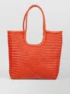 Dragon Diffusion Rectangular Woven Tote Bag Dual Handles