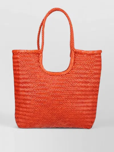 Dragon Diffusion Rectangular Woven Tote Bag Dual Handles