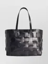 Dragon Diffusion Rectangular Woven Tote Bag With Dual Handles In Black
