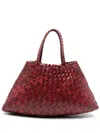 Dragon Diffusion Small Santa Croce Leather Shoulder Bag In Red