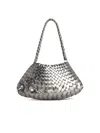 Dragon Diffusion Rosanna Mini Hand Bag In Gunmetal Leather In Gray