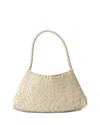 Dragon Diffusion Rosanna Leather Shoulder Bag In Pearl
