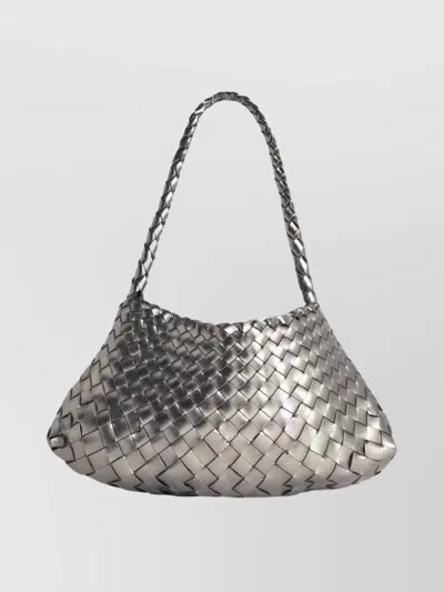 Dragon Diffusion Rosanna Leather Shoulder Bag With Woven Strap