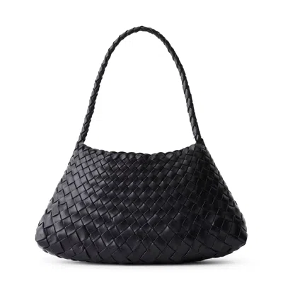 Dragon Diffusion Rosanna Mini S. Croce Croc-effect Buffalo Leather Handbag In Black