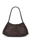Dragon Diffusion Leather Rosanna Shoulder Bag In Dark Brown