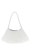 Dragon Diffusion Rosanna Woven Leather Shoulder Bag In White