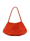 Dragon Diffusion Rosanna Woven-leather Shoulder Bag In Orange