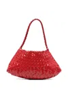 Dragon Diffusion Rosanna Woven-leather Shoulder Bag In Red