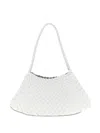 Dragon Diffusion Rosanna Woven Leather Shoulder Bag In White