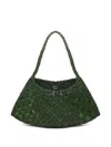 Dragon Diffusion Rosanna Woven Shoulder Bag In Green