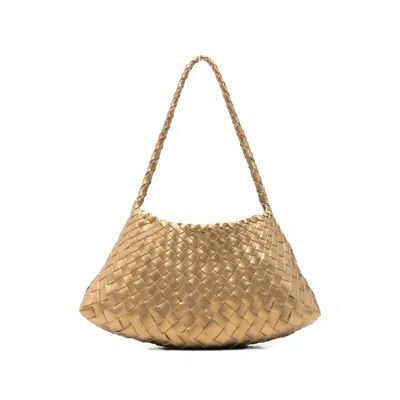 Dragon Diffusion Rosanna Woven Tote Bag In Gold