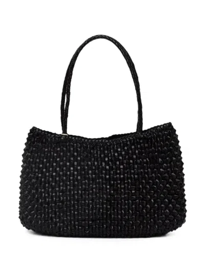 Dragon Diffusion S. Croce Cactus Weave Handwoven Leather Basket In Pattern