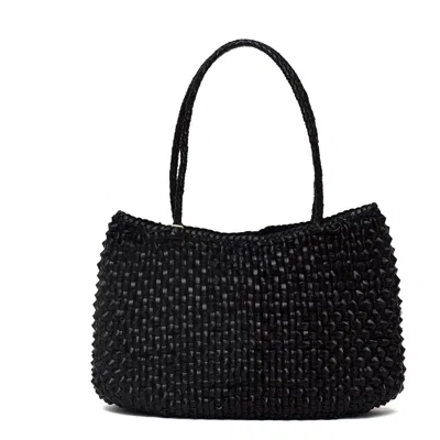 Dragon Diffusion S. Croce Cactus Weave Handwoven Leather Basket In Pattern