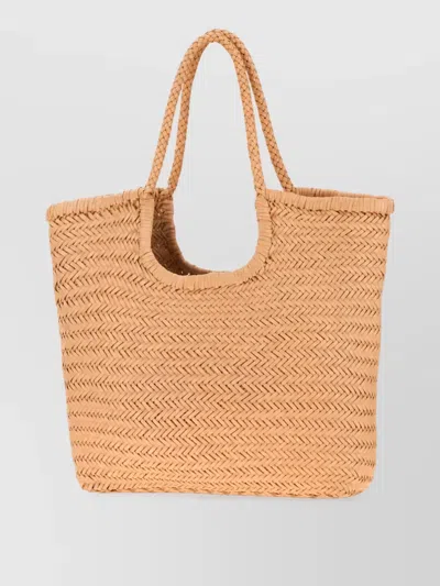Dragon Diffusion Salto Leather Beach Bag In Brown