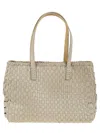 Dragon Diffusion Salvage Irregular Woven Tote 35x25x12 Cm In Pearl