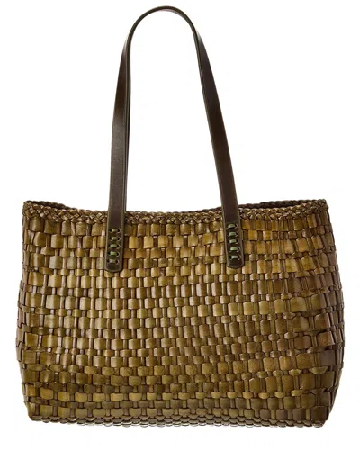 Dragon Diffusion Salvage Leather Tote In Brown