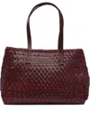 Dragon Diffusion Salvage Woven Calf Leather Tote Bag In Brown