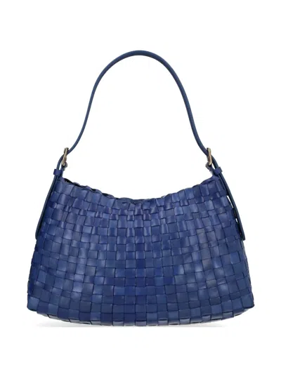 Dragon Diffusion Salvage Woven-leather Shoulder Bag In Purple
