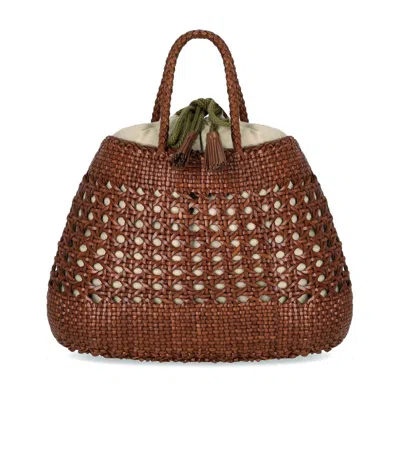Dragon Diffusion Santa Cano Brown Basket Bag