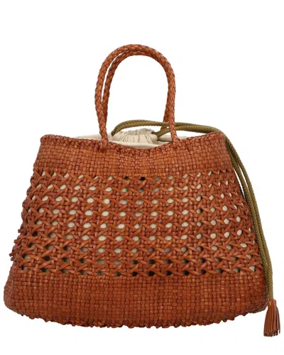 Dragon Diffusion Santa Cano Leather Top Handle Bag In Brown