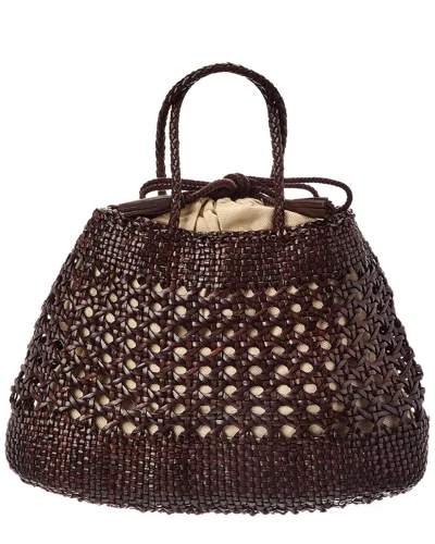 Dragon Diffusion Santa Cano Leather Top Handle Bag In Brown