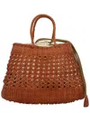 Dragon Diffusion Santa Cano Leather Top Handle Bag In Brown