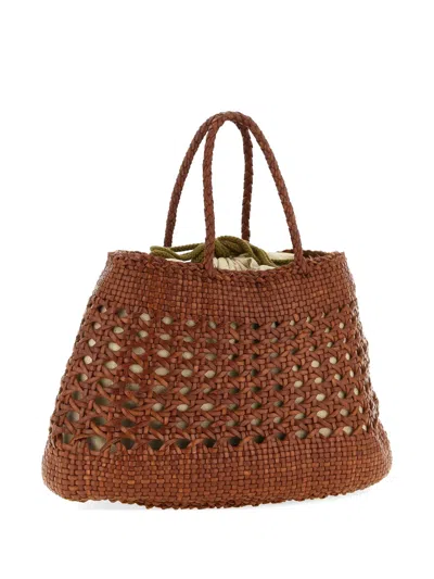 Dragon Diffusion Santa Cano Leather Tote Bag In Brown