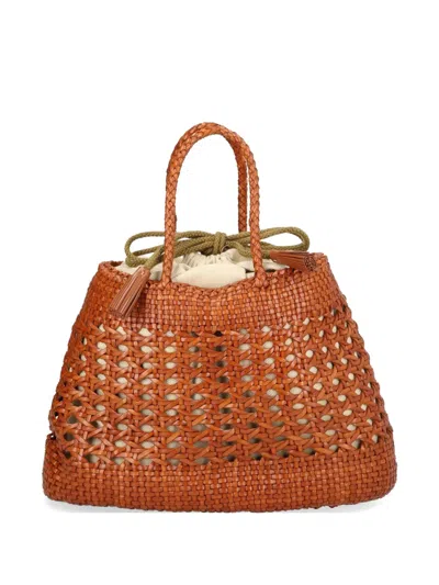 DRAGON DIFFUSION SANTA CANO TAN WOVEN SHOULDER BAG