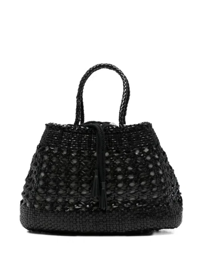 Dragon Diffusion Santa Cano Woven Braided Tote Bag In Black