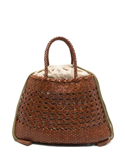 Dragon Diffusion Santa Cano Woven Braided Tote Bag In Brown
