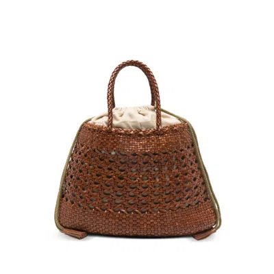 Dragon Diffusion Santa Cano Woven Braided Tote Bag In Brown