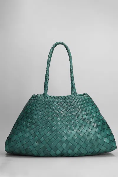 Dragon Diffusion Santa Croce Big Hand Bag In Green Leather