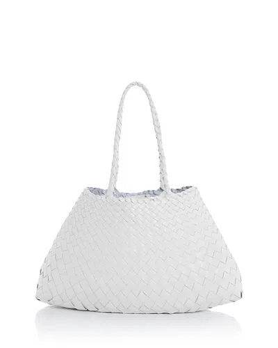 Dragon Diffusion Santa Croce Big Leather Bag In White
