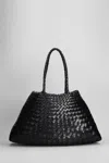 Dragon Diffusion Santa Croce Interwoven Leather Tote Bag In Black