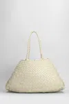 Dragon Diffusion Santa Croce Big Tote In Beige Leather In Sand