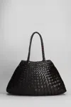 Dragon Diffusion Santa Croce Big Tote In Black Leather In Brown
