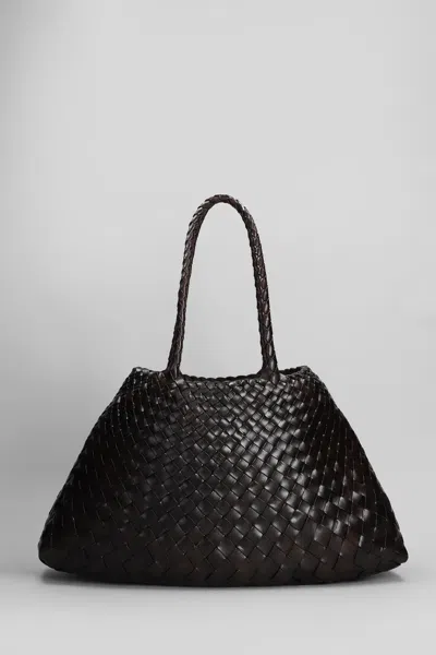 Dragon Diffusion Santa Croce Big Tote In Brown Leather