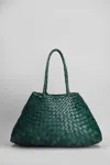 Dragon Diffusion Santa Croce Big Tote In Green Leather In Green