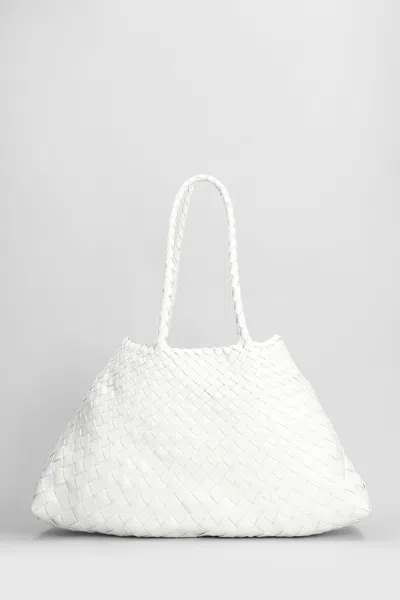 Dragon Diffusion Santa Croce Big Tote In White Leather