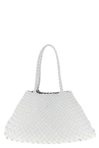 Dragon Diffusion 'santa Croce' Large Shoulder Bag In White