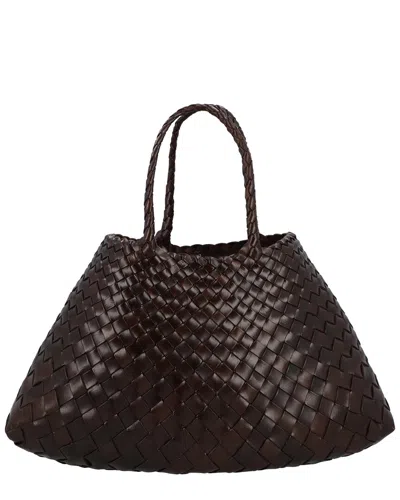 Dragon Diffusion Small Santa Croce Leather Shoulder Bag In Black