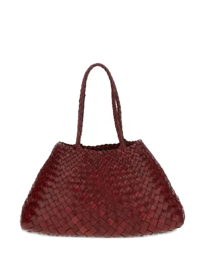 Dragon Diffusion Santa Croce Leather Tote Bag In Burgundy