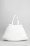 DRAGON DIFFUSION SANTA CROCE SMALL TOTE IN WHITE LEATHER