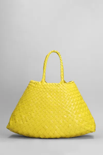 Dragon Diffusion Santa Croce Small Hand Bag In Yellow Leather