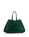 Dragon Diffusion Santa Croce Small Leather Bag In Green