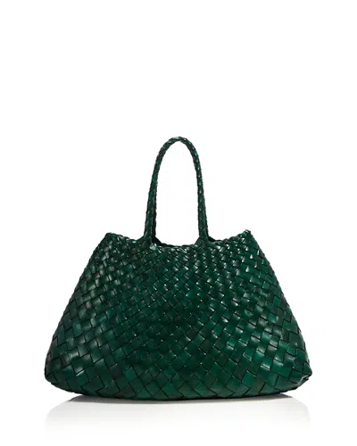 Dragon Diffusion Santa Croce Small Leather Bag In Green
