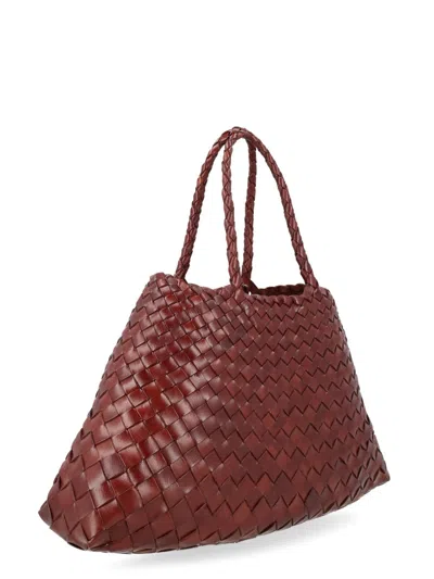 Dragon Diffusion Santa Croce Small Leather Tote Bag In Brown