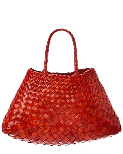 Dragon Diffusion Santa Croce Small Leather Tote In Red