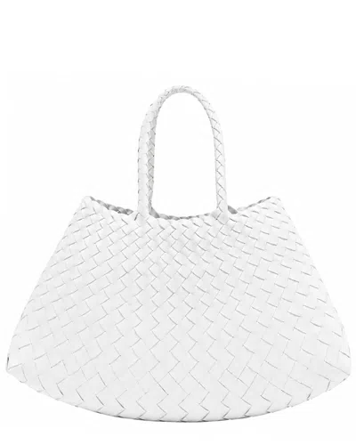 Dragon Diffusion Santa Croce Small Leather Tote In White