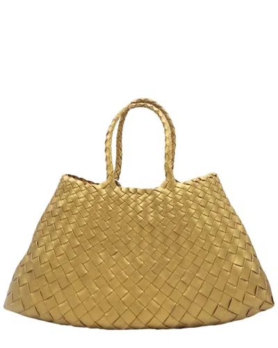 Dragon Diffusion Santa Croce Small Leather Tote In Yellow